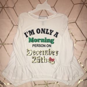 A white Christmas long sleeve :)